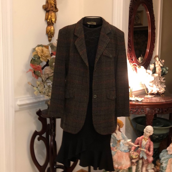 GOOD CONDITION STRUCTURED WOOL KNIT BLAZER - Picture 1 of 5